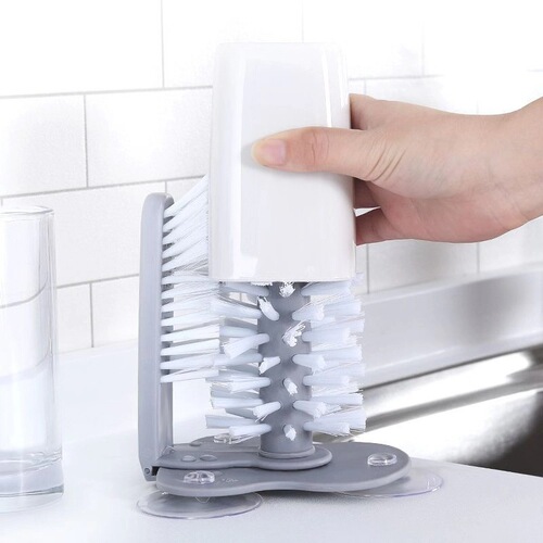 Luban generation suction wall-type lazy cup washing brush suction cup rotating plastic cup brush multi-functional cleaning brush cup washing brush