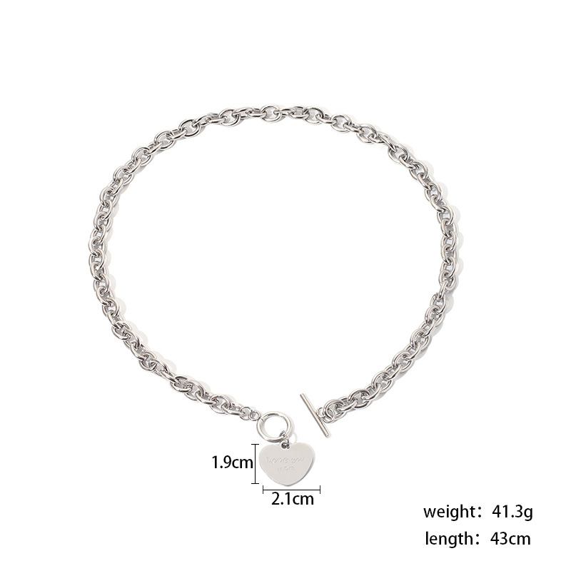 60g Weight Necklace Classification Wedding, Travel Occasion Titanium Steel Material Unisex Gender New Letter Army Brand Smiling Face Hip Hop Style Titanium Steel Necklace Accessories Jewelry 3