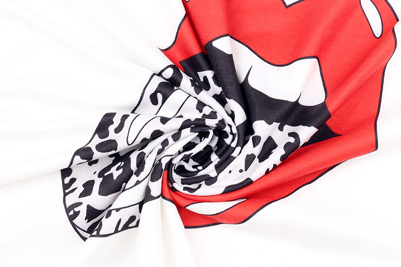 women's loose printed short-sleeved T-shirt NSKX8456