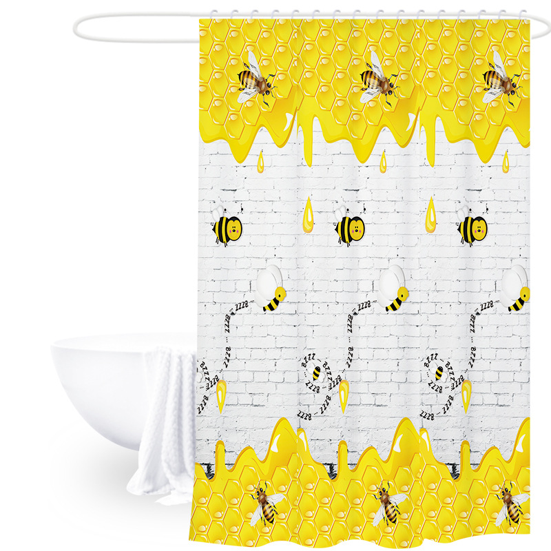 Cortina de ducha PEVA impresión múltiple en stock baño impermeable cortina de partición transfronteriza simple estilo ins cortina de baño Cortina de ducha