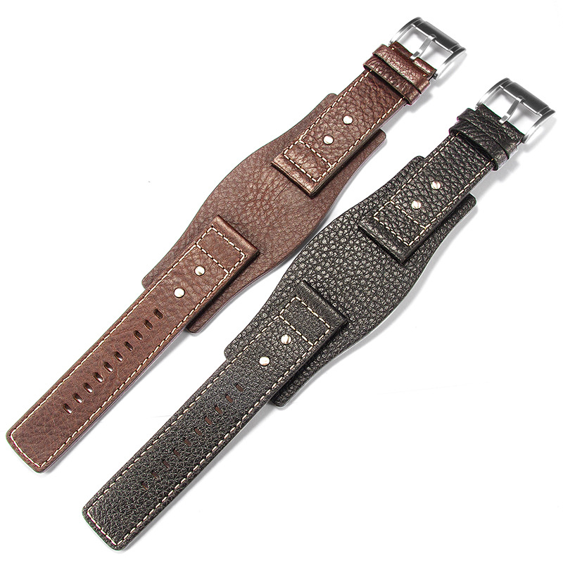 厂家直销批发手表配件 真皮表带柔软舒适防水防汗男女款式20mm|ms