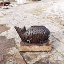 厂家仿古雕刻青石鱼石雕动物大象汉马狮子庭院户外工艺品摆件包邮