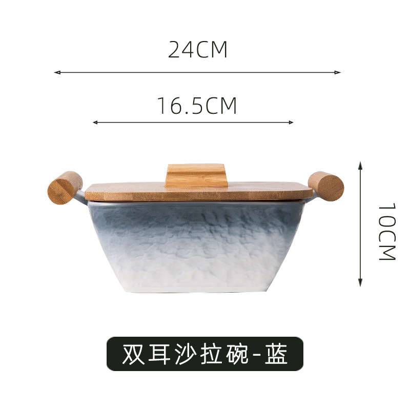 Nordic inswind cuenco de cerámica cuenco de sopa personalizado cuenco de fideos creativo con cubierta de platos de ensalada de frutas