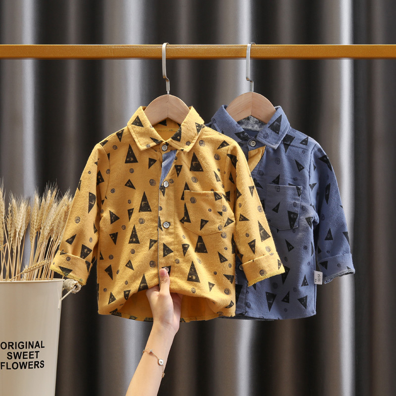 Camisa de bebé camisa de manga larga para niños ropa de bebé otoño camisa de moda para niños que toca fondo ropa de moda para niños