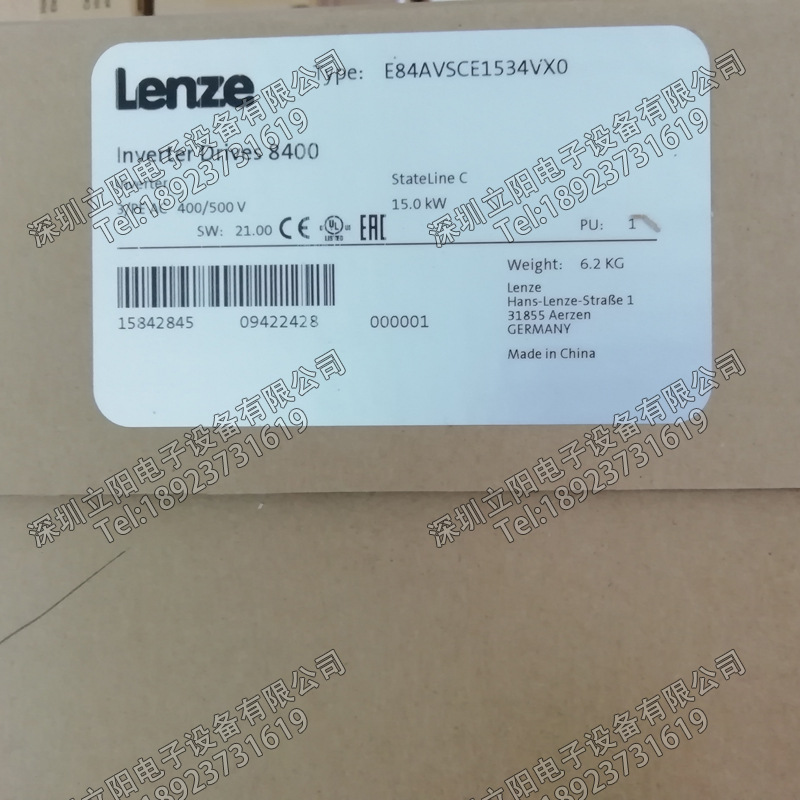 全新LENZE E84AVSCE1534VX0变频器