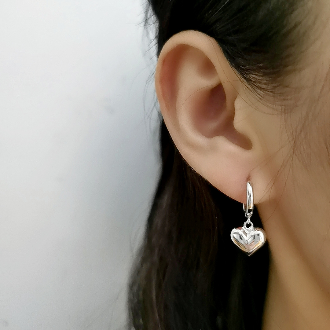 7g Weight Vacuum Plating Gold Plating Process 925 Sterling Silver Ear Needle Material 14K Gold Plated, White Gold Plated Plating Material Drop Earrings Classification 1 Pair Quantity Holiday, Daily Occasion 925 Sterling Silver Material Heart Shape Pattern Women's Gender Plating Design Simple Style, Classic Style, Commute Style 1 Pair 14K Gold Plated White Gold Plated 925 Sterling Silver Heart Shape Drop Earrings 7