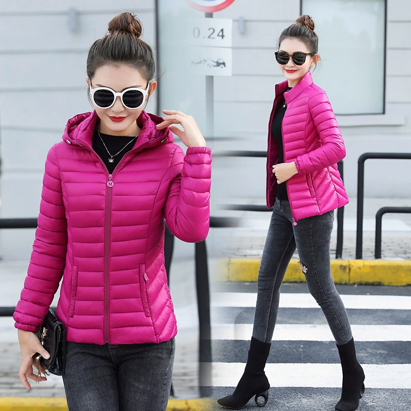 2023 Осенне-зимняя новая тонкая куртка с хлопковой подкладкой в Корейском стиле, приталенная короткая шапка, приталенное пуховое хлопковое пальто, женское модное пальто