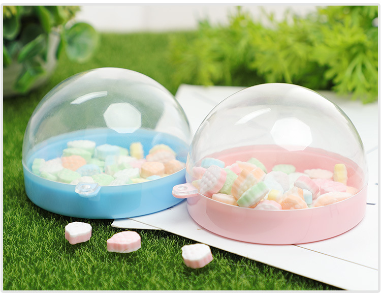 Creative Semicircle Plastic Transparent Wedding Candy Gift Box Candy Box Wedding Companion Gift Baby Birthday Gift Box Personality Diy display picture 3