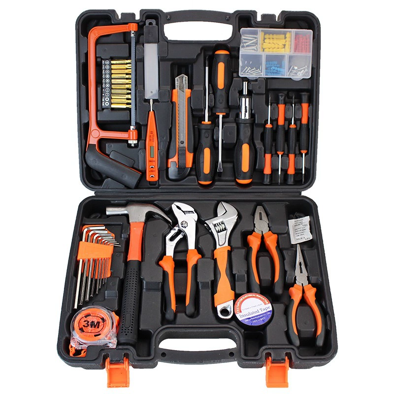 Hardware Toolbox Set, Multi-Piece Home Repair Kit, Portable Case, 9–157 pcs