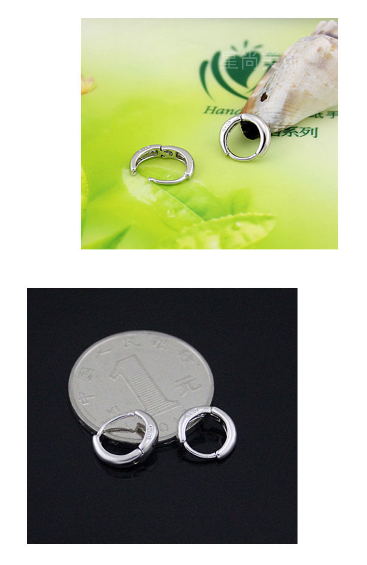Pendientes de plata esterlina 925 pendientes simples al por mayor de Corea del Sur joyería de plata esterlina de las mujeres del todo-fósforo pendientes círculo pendientes