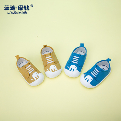 厂家直销宝宝凉鞋男女学步鞋软底防滑0-3岁婴儿斜纹布幼儿不掉鞋
