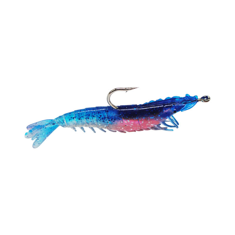 Shallow Diving Soft Shrimp Fishing Lure Soft Baits Fresh Water Bass Swimbait Tackle Gear