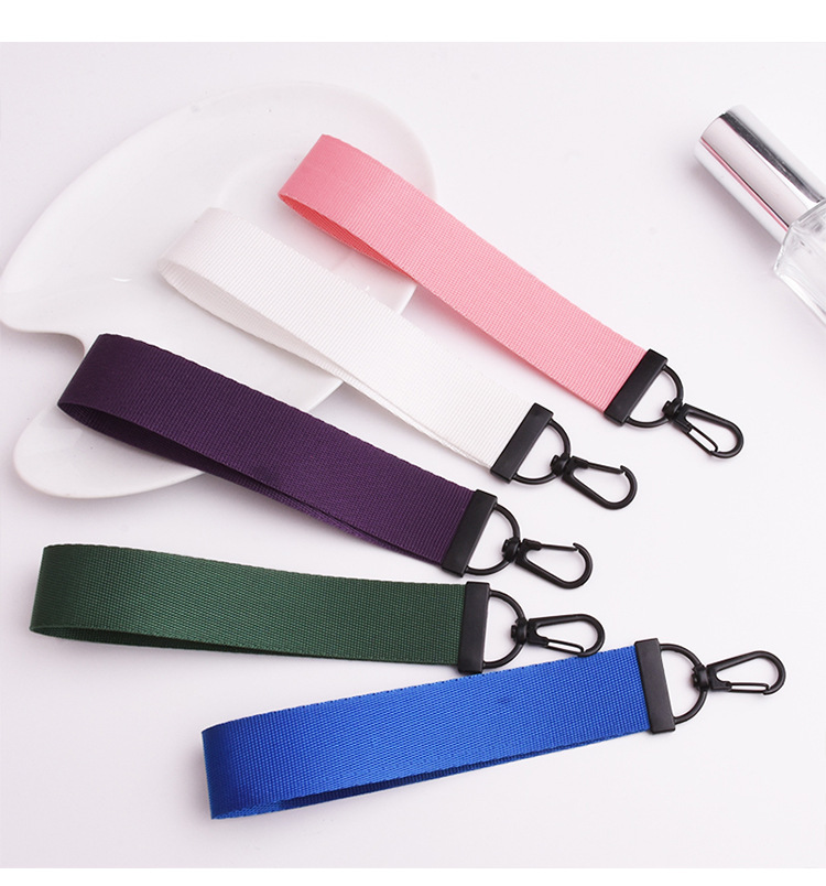 Style Simple Couleur Unie Nylon Unisexe Pendentif De Sac Porte-clés display picture 2