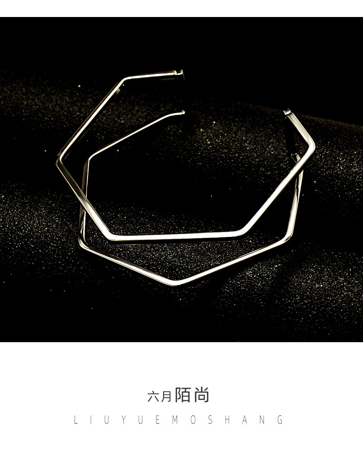 New Open Line Bracelet True Gold Plated Non-fade Allergy Hollow Steel Bracelet display picture 6