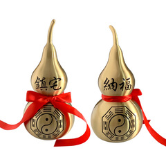銅葫蘆擺件 開口八卦拉絲葫蘆 光面葫蘆 工藝品擺件 廠家批發