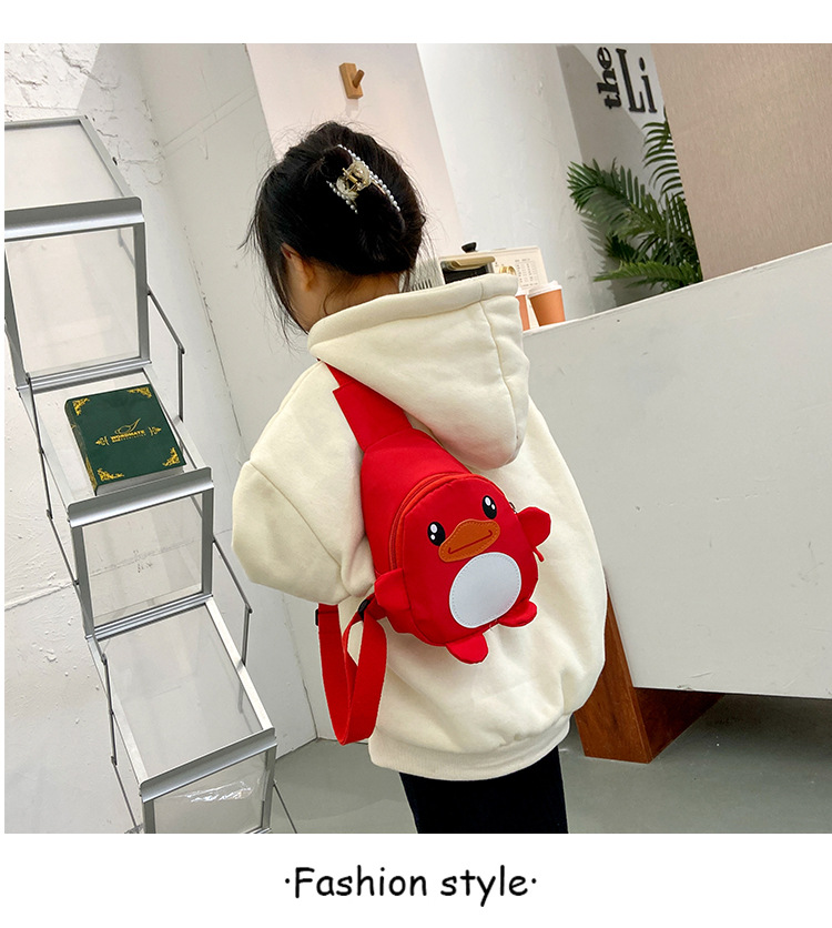 Cartoon Canvas Bag Cute Duck Child Chest Bag Small Satchel display picture 54