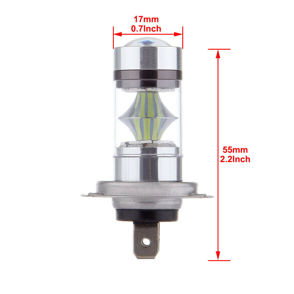 100W H7 3030 20SMD lámpara de conducción de automóviles lámpara de niebla H7 lámpara de motocicleta alta lumen 0.5A