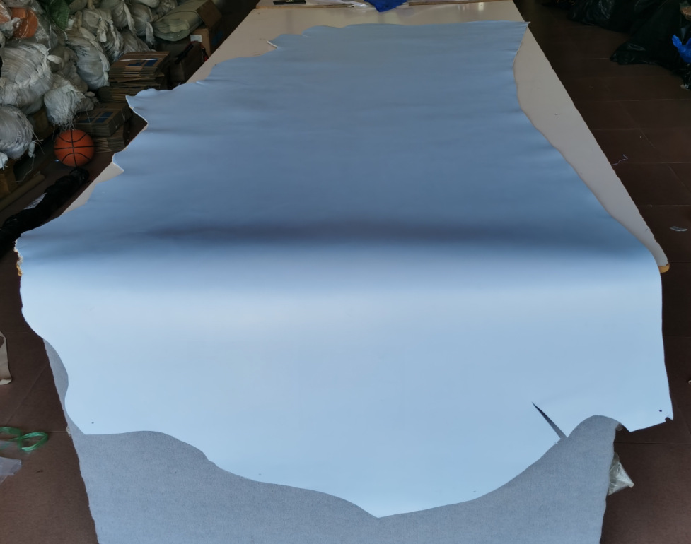 新款马卡龙蓝头层牛皮无公主粉牛皮革2.0-2.5植鞣植鞣革