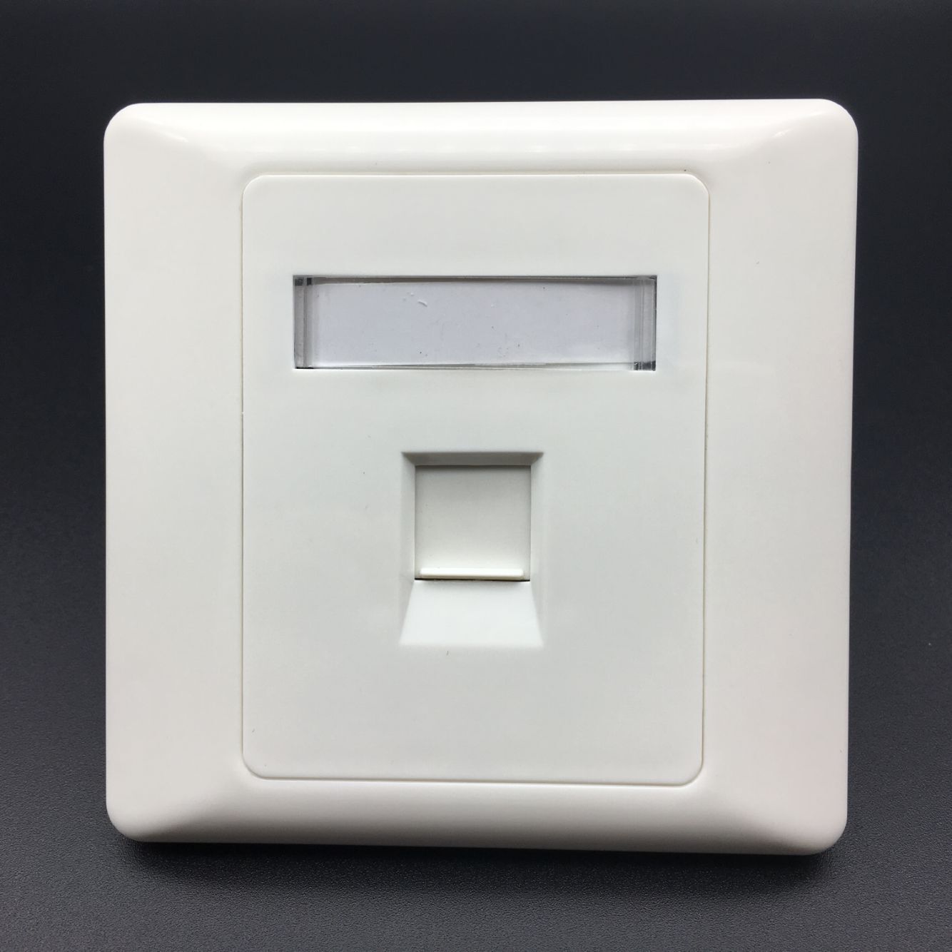 安普款加厚型单口信息面板网络面板电话面板搭配安普接口模块