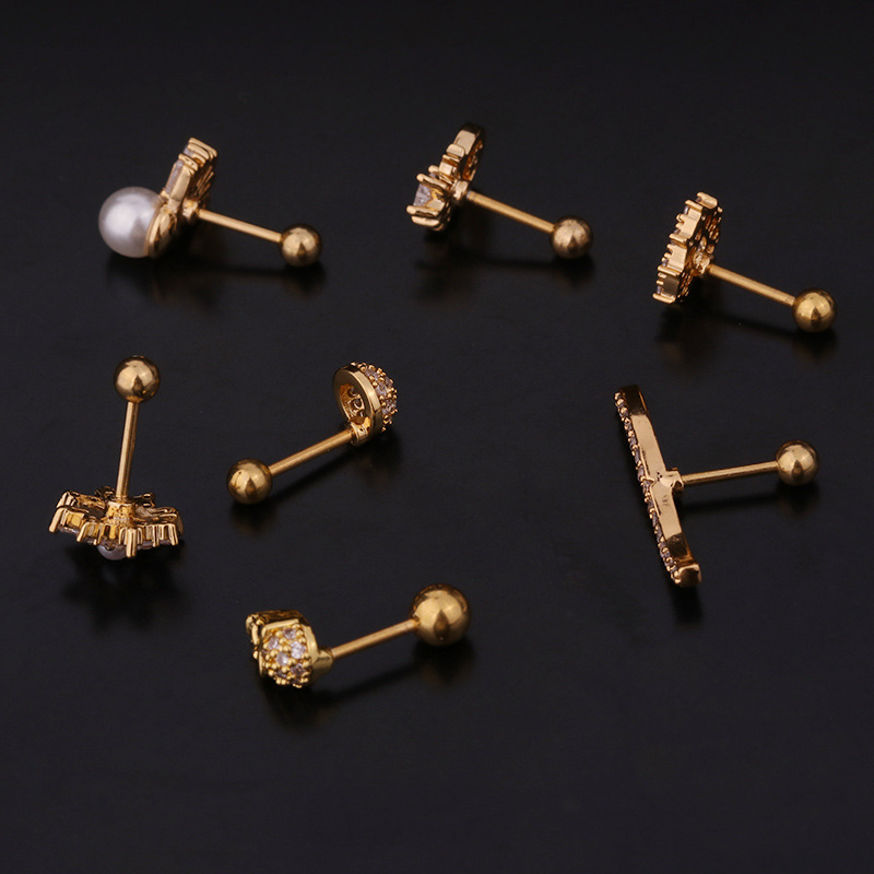 New Fashion Stainless Steel Threaded Earrings display picture 9