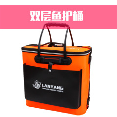 加厚eva雙層釣魚桶釣魚水桶雙層多功能魚護桶塑料