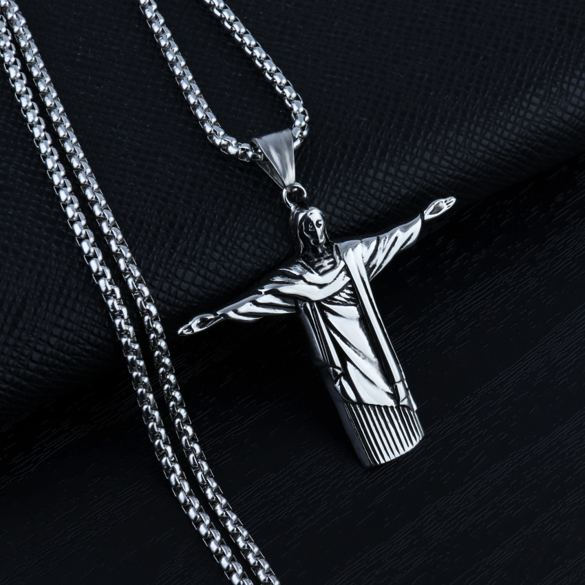 Jesus Pendant Necklace Detail