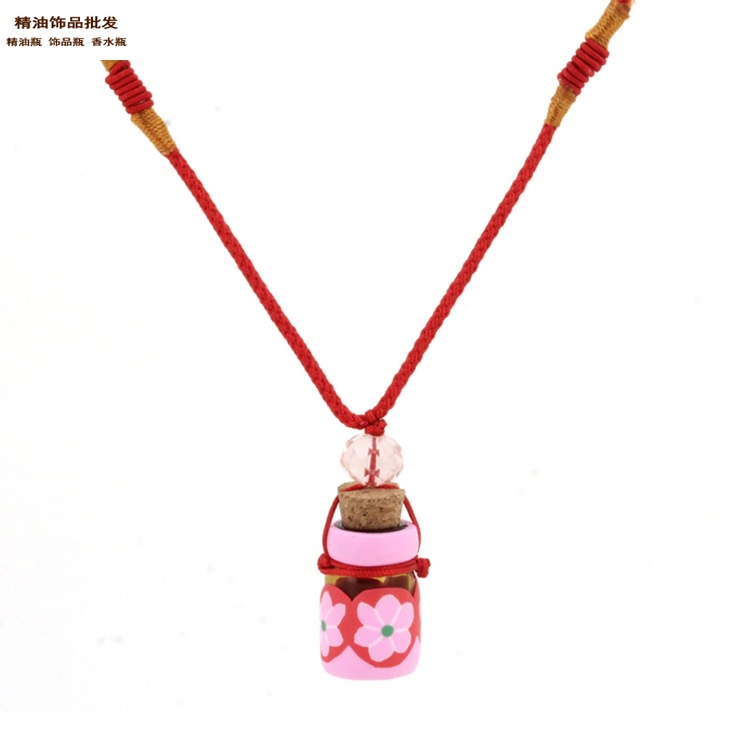 中国精油饰品网半包软陶瓶红细绳绕线项链21.jpg