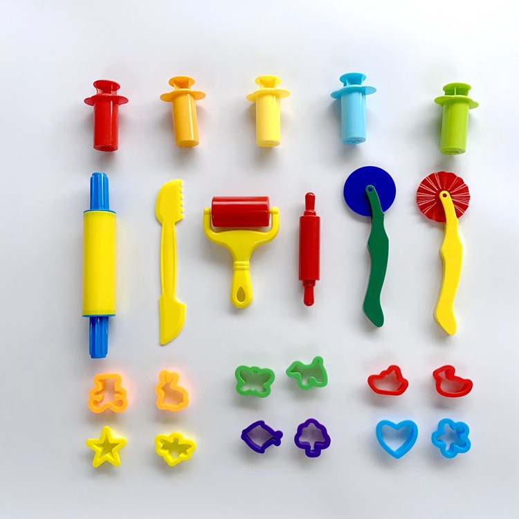 彩泥23件大工具针筒卡通空心模 (3)