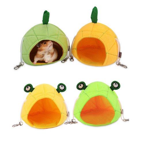 Pet banana nest Cartoon fruit pineapple frog cotton nest Creative new moon boat can hang hamster hammock