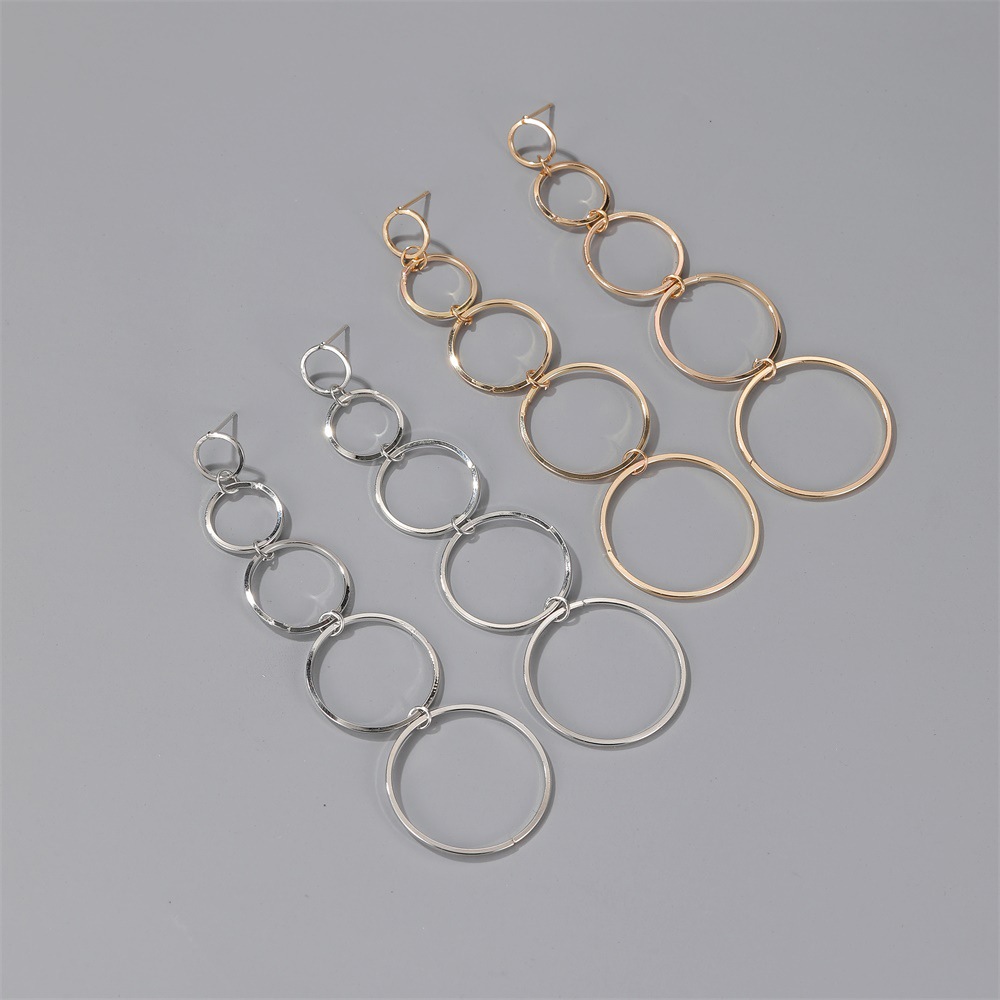 Simple Style Geometric Plating Alloy No Inlaid Earrings display picture 7