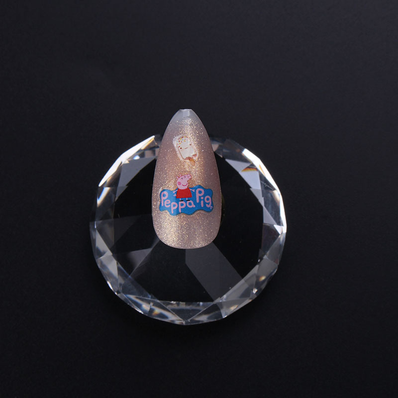 Manicura nueva pieza de uñas de almendra japonesa en forma de gota puntiaguda práctica pieza de uñas tarjeta de color modelo de molde de uñas pieza de uñas 5 piezas