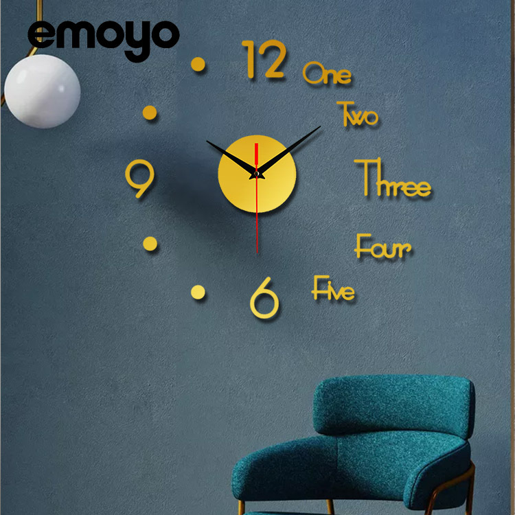 Moderno simple moda mudo creativo Reloj de pared salón decorativo espejo hogar acrílico cuarzo DIY reloj