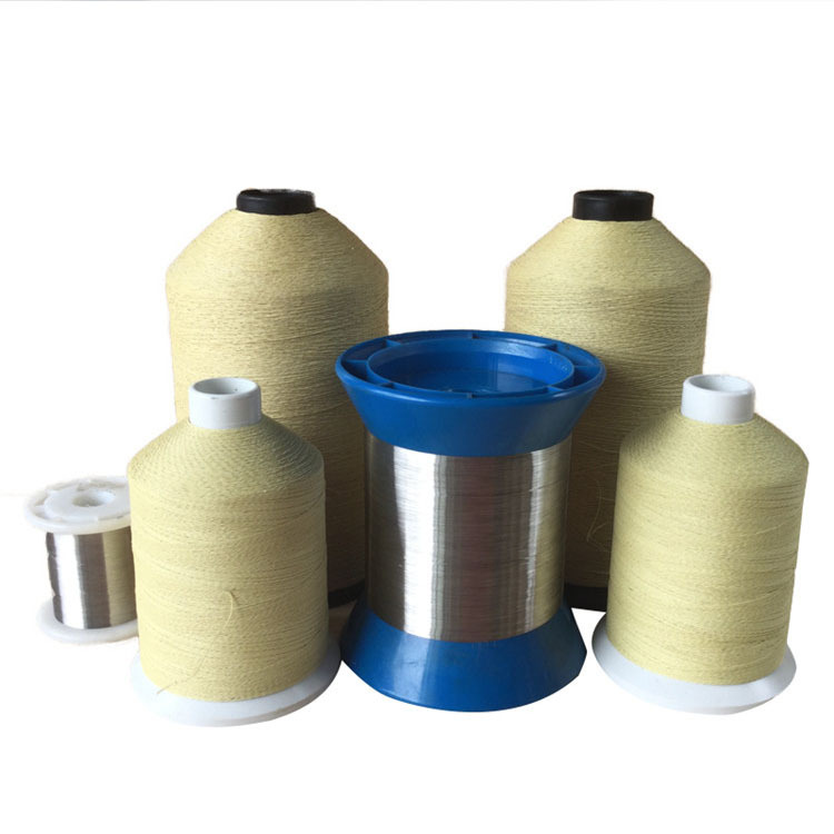 High temperature resistance heat insulation Sewing thread Aramid steel wire Sewing thread machining Silver fiber Electric conduction Sewing thread machining
