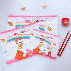 Cartoon Print File Bag 3-Piece Set File Organization Storage 3-Piece Storage Set