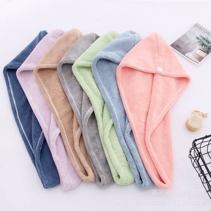 Coral hair towel, soft shower cap, wholesale, increased thickness