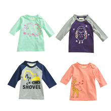 兒童短袖t恤卡通純棉中小童秋裝2020新款日韓外貿尾單童裝潮范