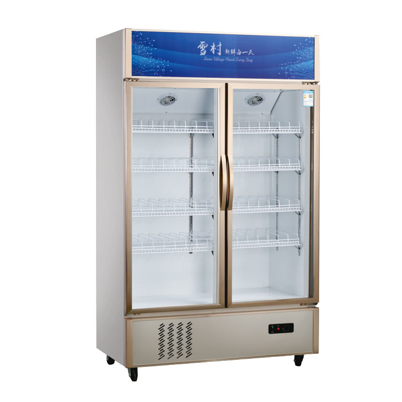 雪村xuecun新款商用立式循环风铝合金超市饮料展示冰柜冷藏保鲜柜|ms