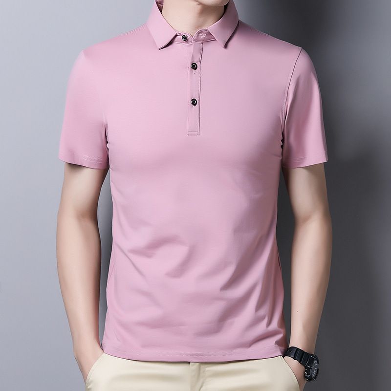 Polo homme en Soie de mûrier - Ref 3442883 Image 6