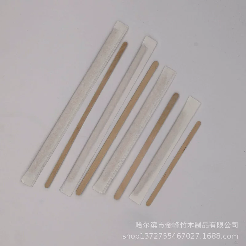 Производитель поставляет одиночную упаковку различных спецификаций, деревянные одноразовые кофейные палочки, палочки для перемешивания.