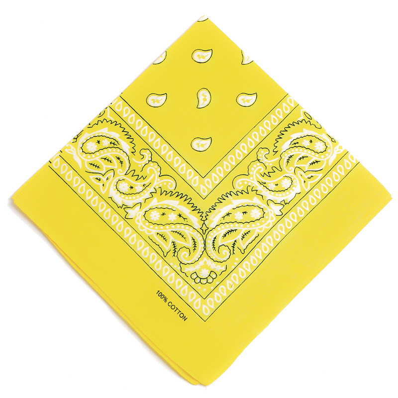Bandanas directas de fábrica transfronteriza Paisley multifuncional de anacardo flor cuadrada bufanda de algodón deportes al aire libre