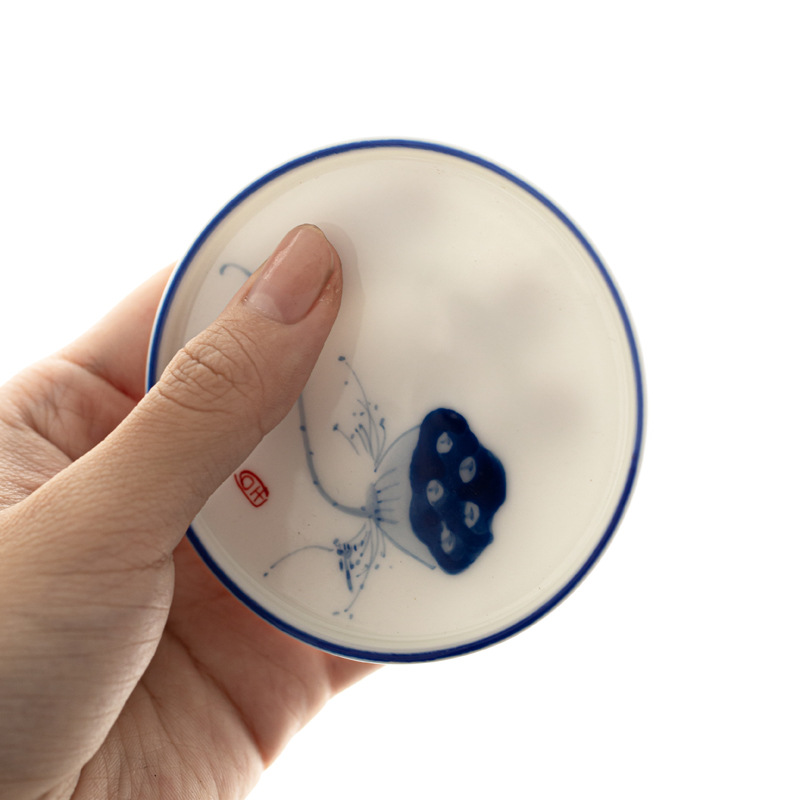 Taza de té de cerámica pintada a mano almohadilla de aislamiento creativo bandeja de té japonesa platillo taza de té estera taza de té titular de la taza de té ceremonia del té Accesorios