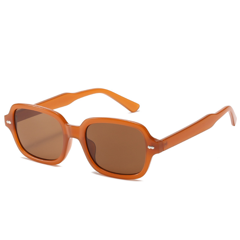 Nuevas gafas de sol de celebridades en línea para hombres y mujeres de verano de estilo coreano caja pequeña gafas de sol de color caramelo retro ventas directas de fábrica