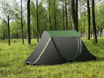 Build-free quick-open boat camping tent automatic family camping tent self-driving travel rain-proof tent (Çadırlar) - green-3-4-people