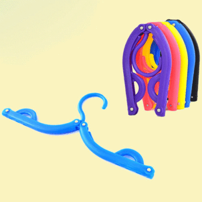 折叠衣架旅行衣架塑料晾衣架旅游便携式可出差挂衣服架|ru