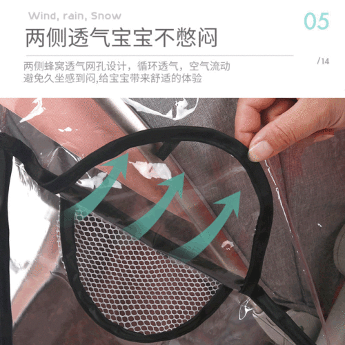 Wholesale baby carriage wind shield, children's stroller rain cover, baby stroller warm windproof rainproof cover raincoat