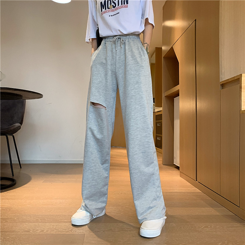 Damen Freizeithose Aus Baumwolle Mit Gummizug Für Den Sommer_voghion.com