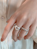 One size small design universal fashionable ring for beloved with pigtail, simple and elegant design, on index finger