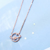 Planetary design necklace, brand chain for key bag , silver 925 sample, simple and elegant design, light luxury style, Korean style