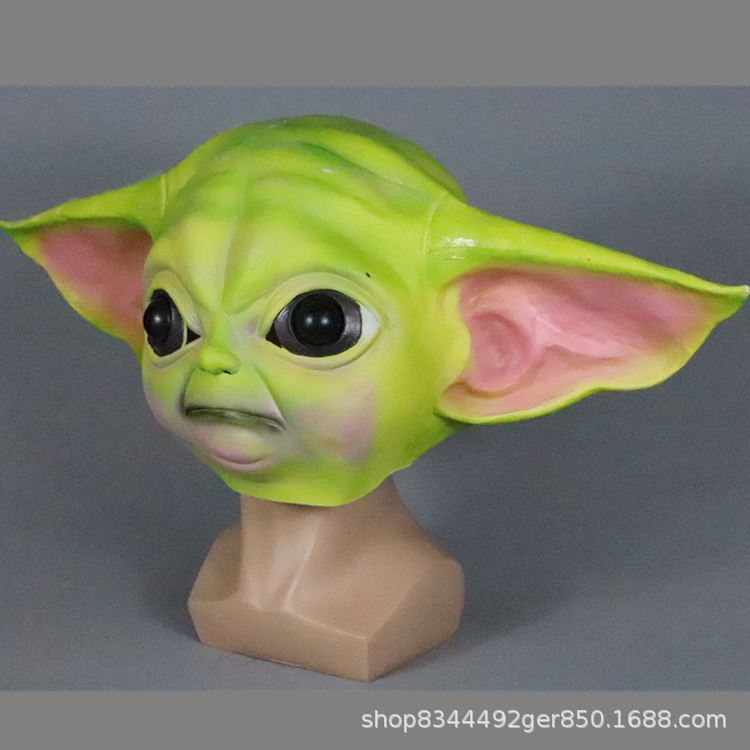 Yoda bebé máscara Cosplay Halloween látex sombrero mandalorian Star Wars máscara