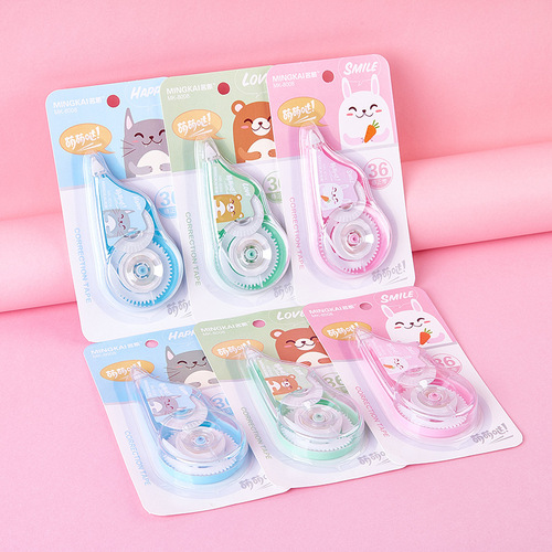 Creative Correction Tape Mini Cute Girl Student Correction Tape Transparent Correction Tape Factory Wholesale Learning Stationery